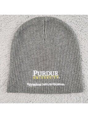Purdue University Boilermakers Beanie Sock Hat Unisex Adult OS Gray Indiana NCAA